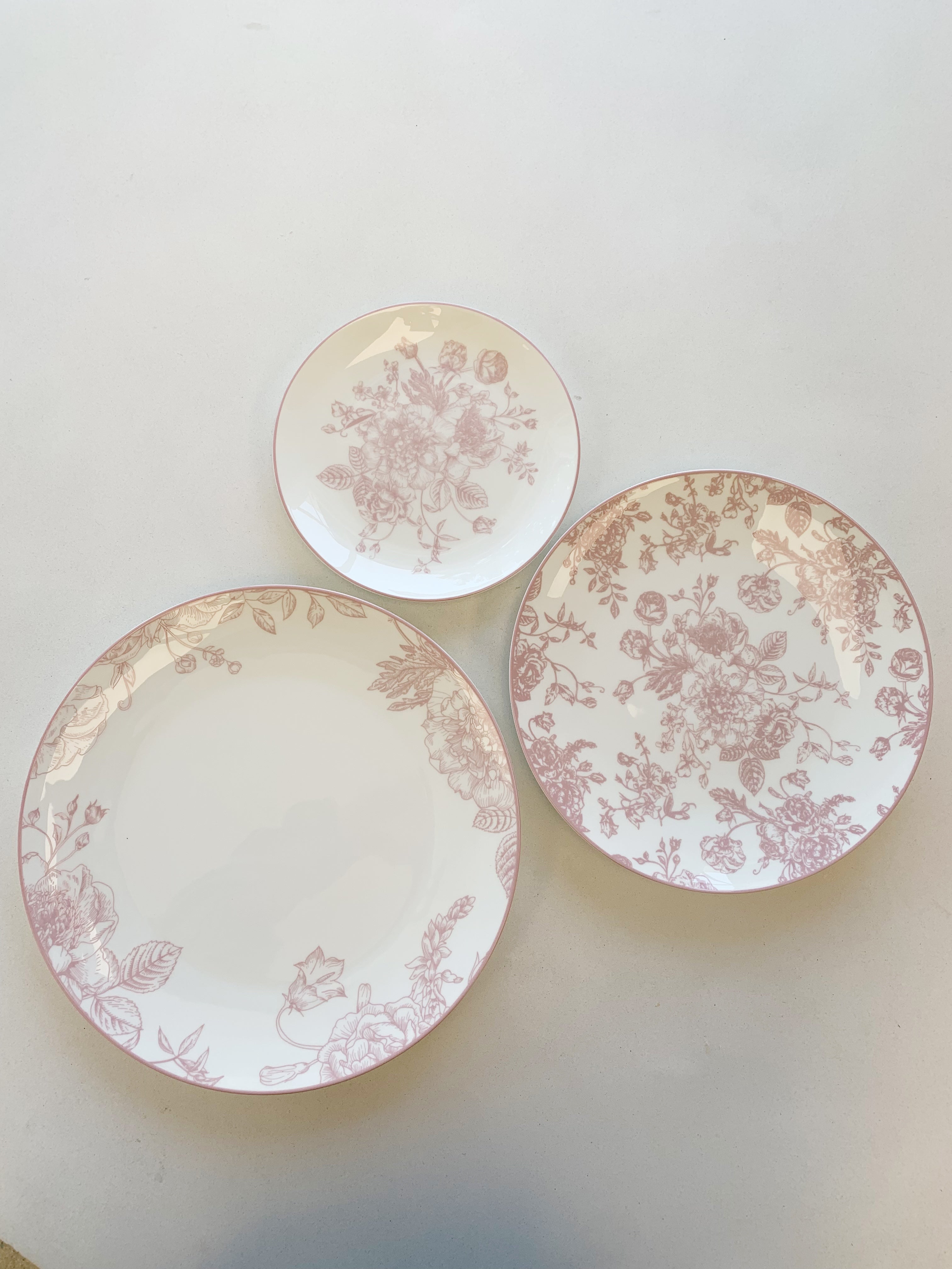 Pink Toile Dinnerware