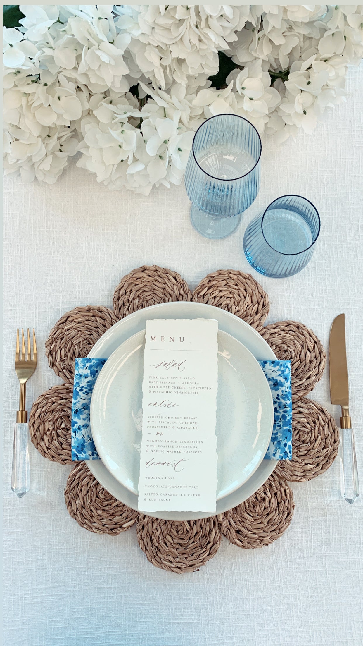 Blue Floral Napkin