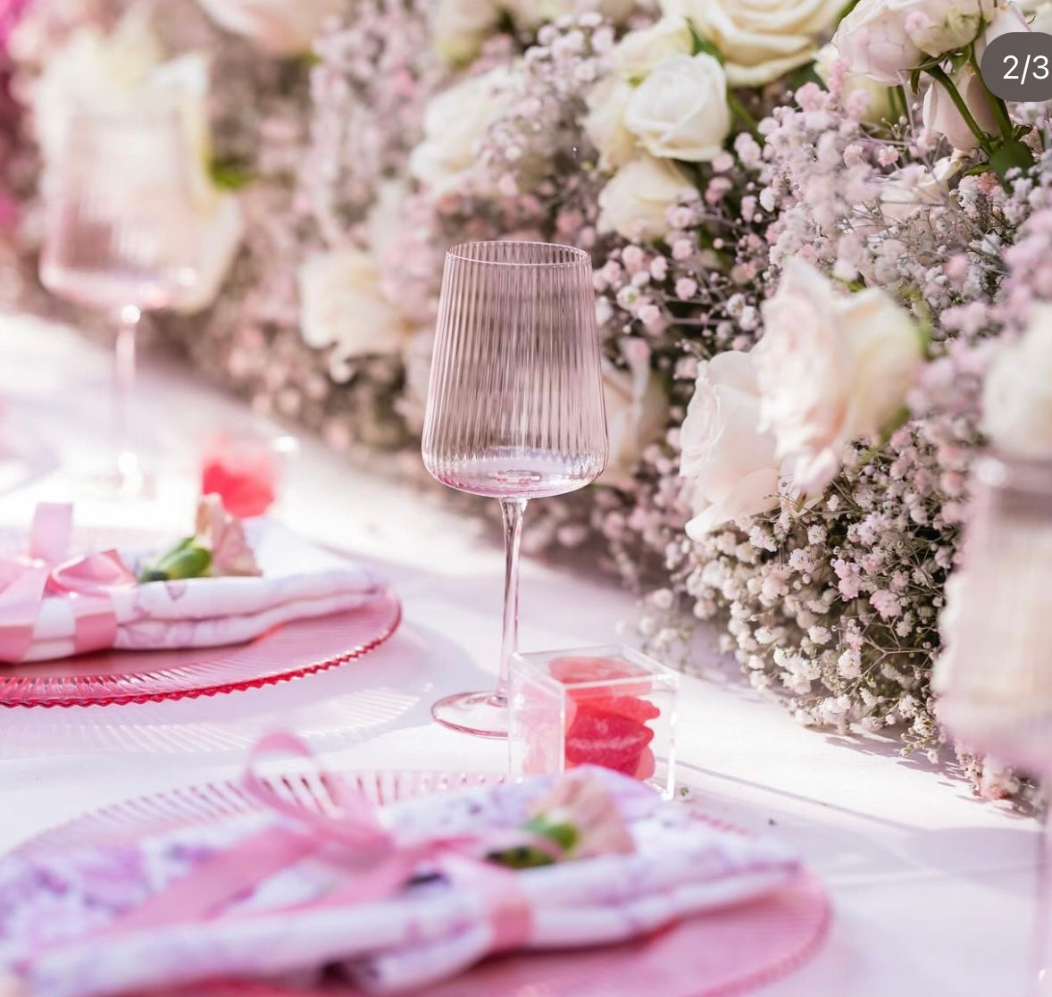 Blush Optic Glassware