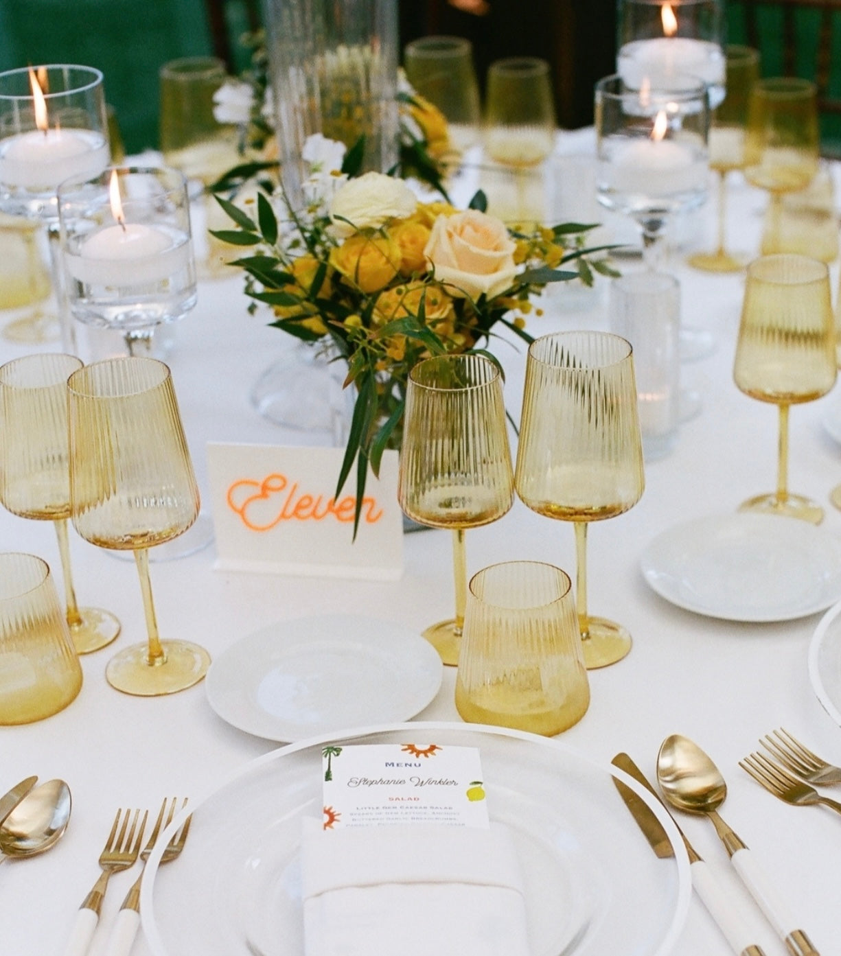 Marigold Optic Glassware