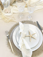 Load image into Gallery viewer, Stone Linen Fringe Placemat
