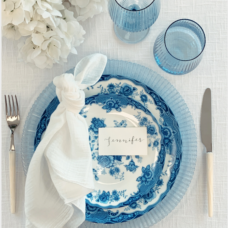 Blue and White Dinnerware