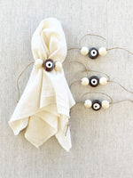 Load image into Gallery viewer, Glass Evil Eye Napkin Rings, set of 4
