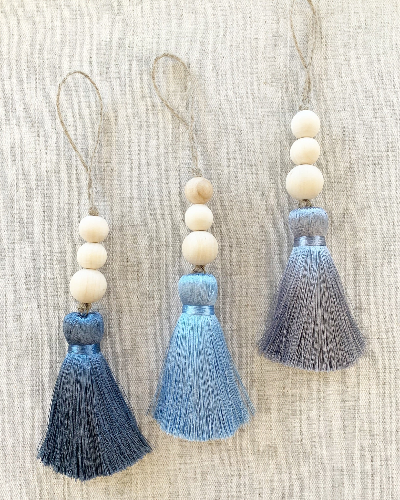 Blue Silk Tassels