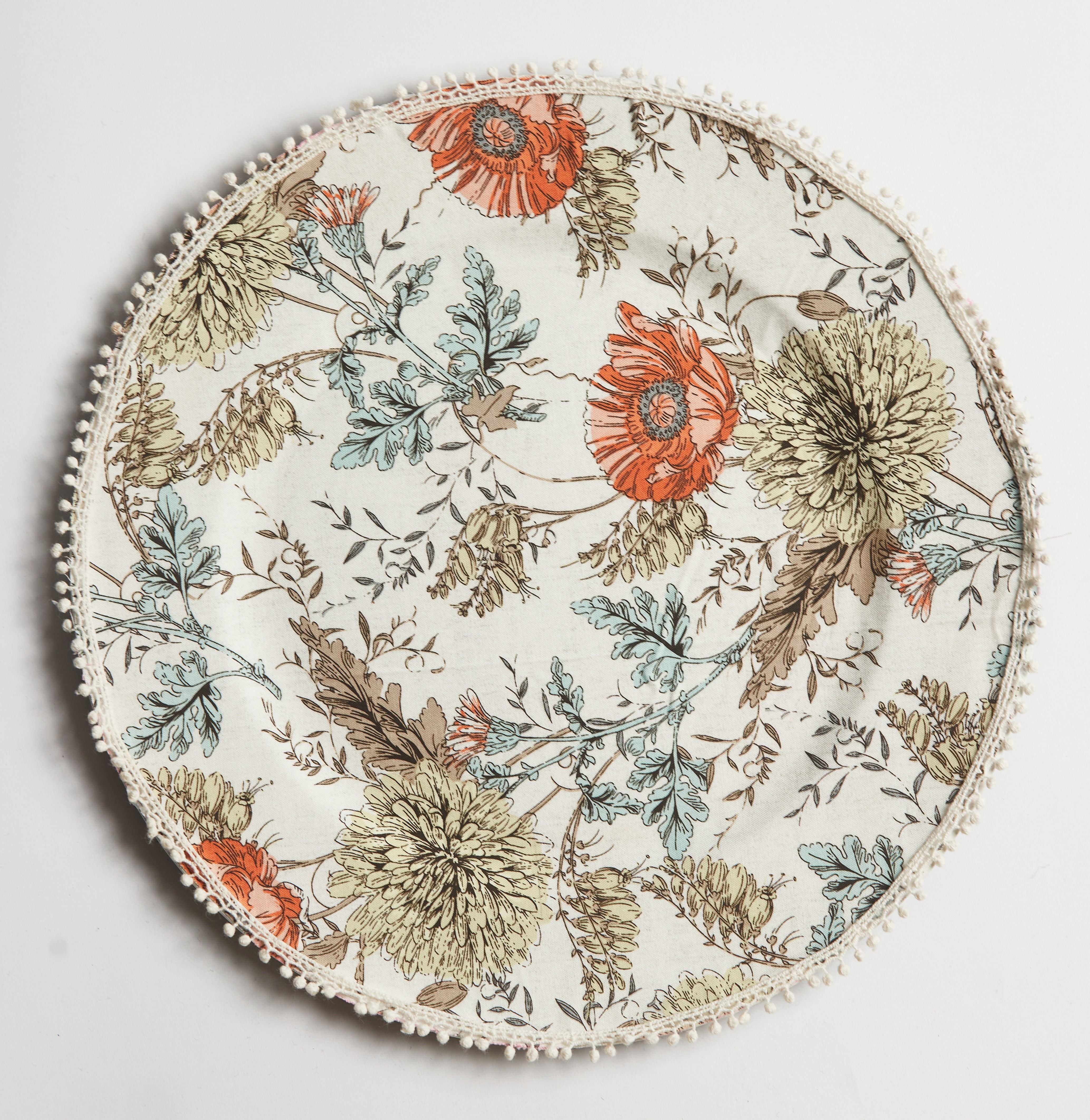 Vintage Garden Fabric Charger