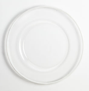 White Rim Glass Charger