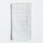 Load image into Gallery viewer, Metallic Silver Crosshatch Print Napkins
