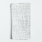 Load image into Gallery viewer, Metallic Silver Crosshatch Print Napkins
