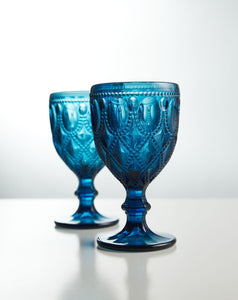 Vintage Teal Goblets