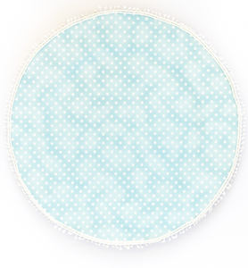 Dotted Teal Fabric Charger
