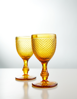 Load image into Gallery viewer, Amber Vintage Goblet
