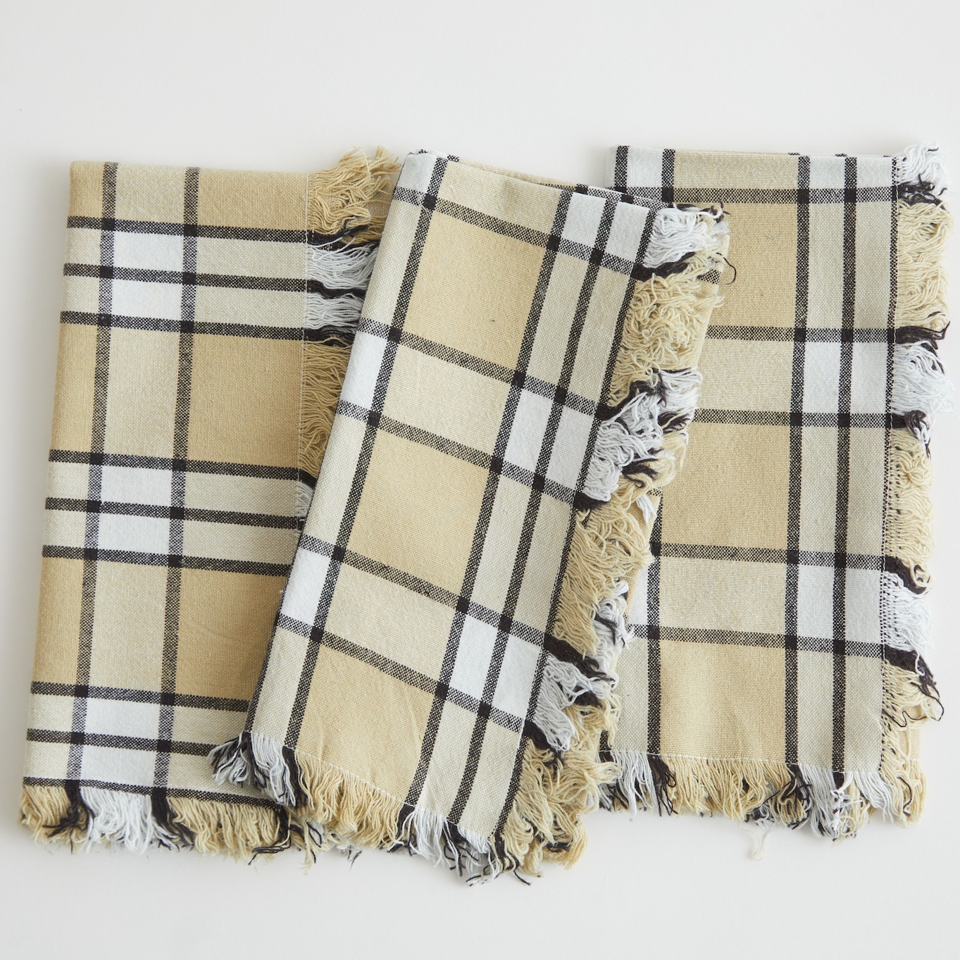 Plaid Fringe Napkin