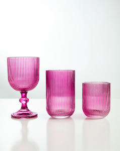 Optic Magenta Glassware