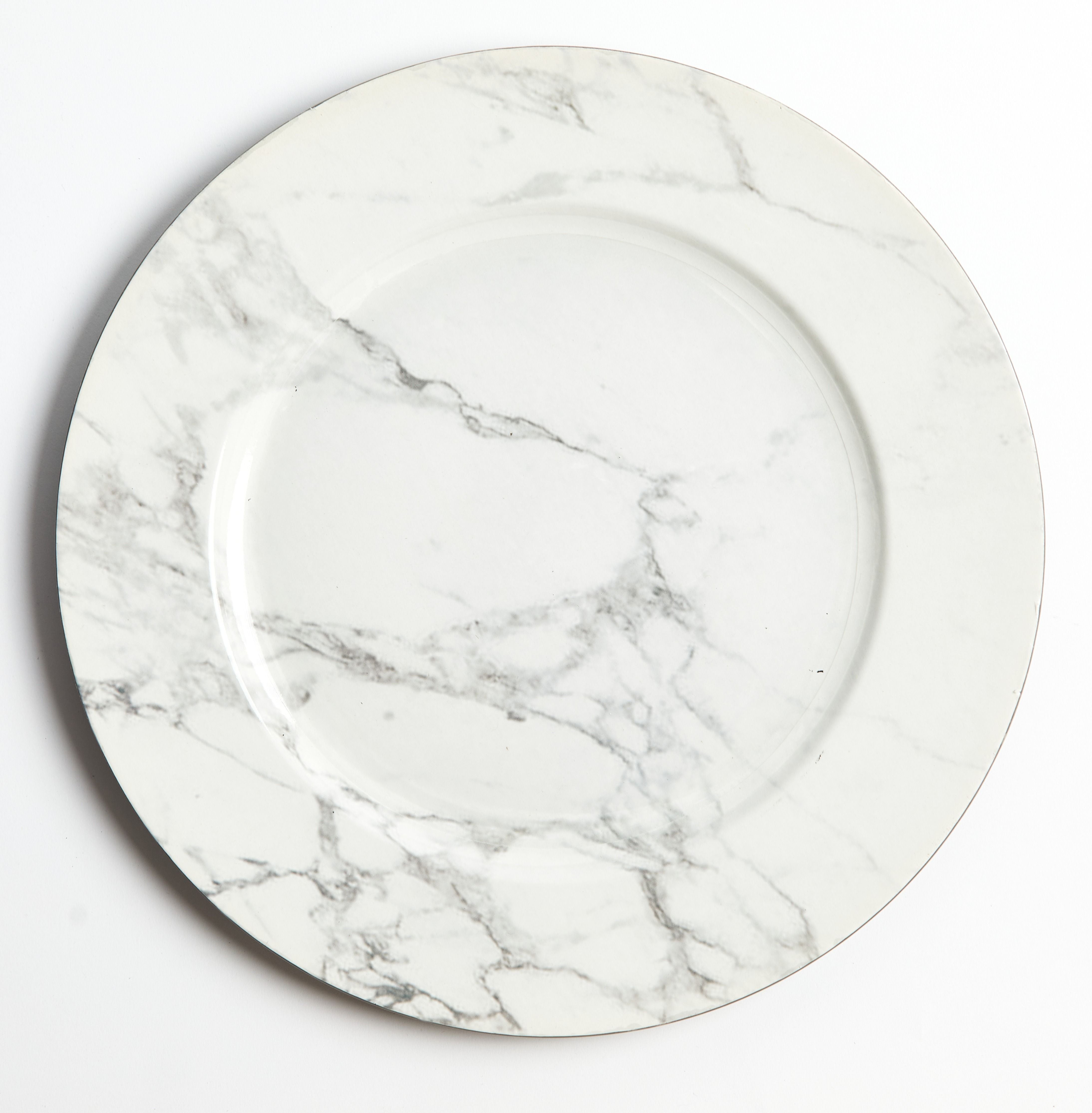 White Marble Charger