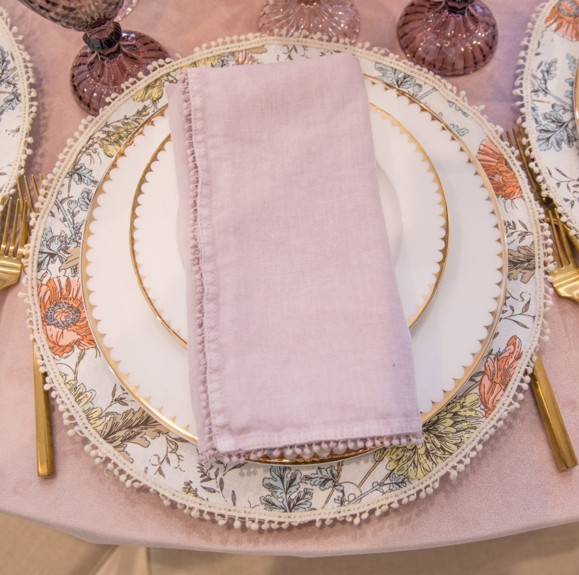 Vintage Garden Fabric Charger