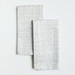 Load image into Gallery viewer, Metallic Silver Crosshatch Print Napkins
