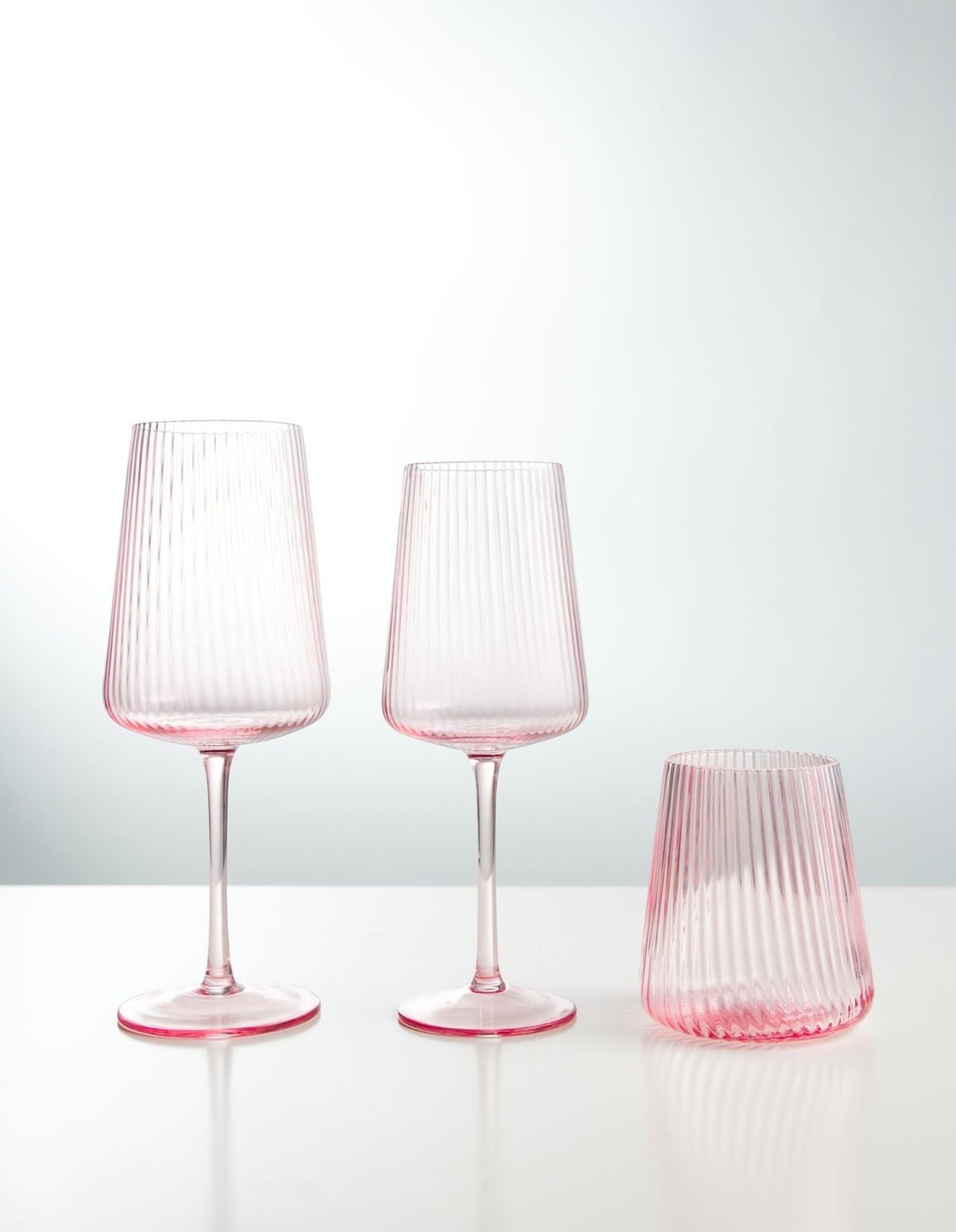 Blush Optic Glassware