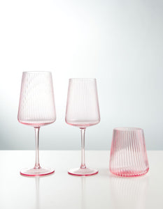 Blush Optic Glassware