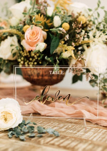 Gold Acrylic Table Numbers