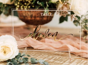 Gold Acrylic Table Numbers