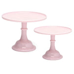 Load image into Gallery viewer, Pink Mosser Glass Cake Stand
