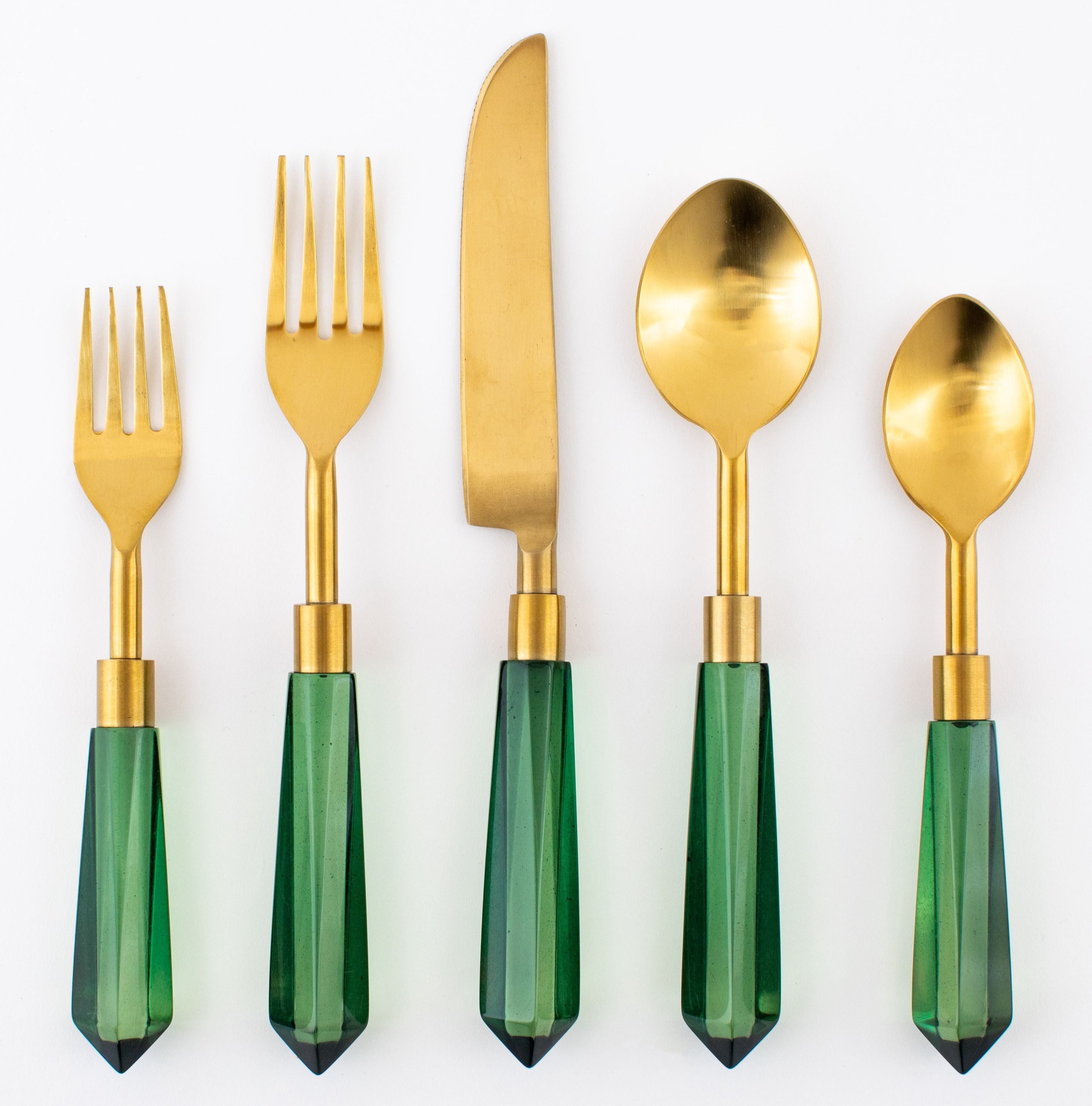 Emerald Lucite Flatware