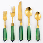 Load image into Gallery viewer, Emerald Lucite Flatware
